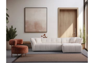 Azzo 4-personers Sofa med Chaiselong - Hvid - Møbler - Sofaer - Sofa med chaiselong