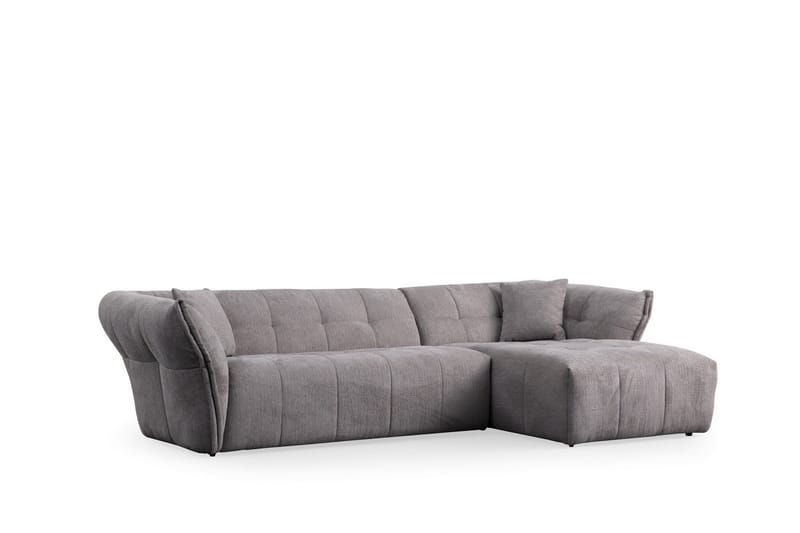 Azzo 4-personers Sofa med Chaiselong, Lysegrå