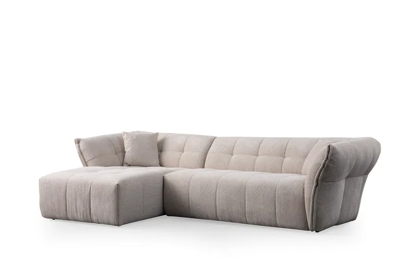 Azzo 4-personers Sofa med Chaiselong, Hvid