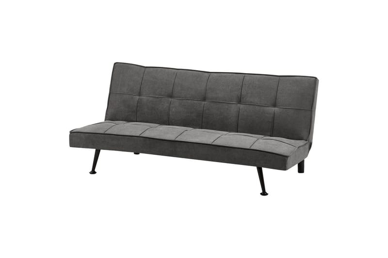 Bäddsoffa Beliani Hasle Blå, Svart Grey||Black - Møbler - Sofaer - Sovesofaer