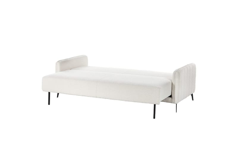Bäddsoffa Beliani Heming Brun, Svart White - Hvid - Møbler - Sofaer - 2 personers sofa