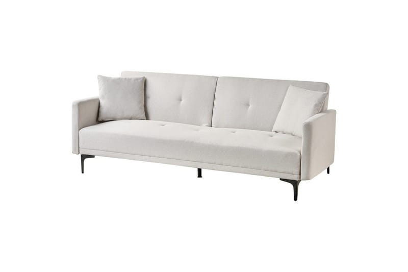 Bäddsoffa Beliani Lucan Beige, svart Beige - Beige - Møbler - Sofaer - Sofagrupper