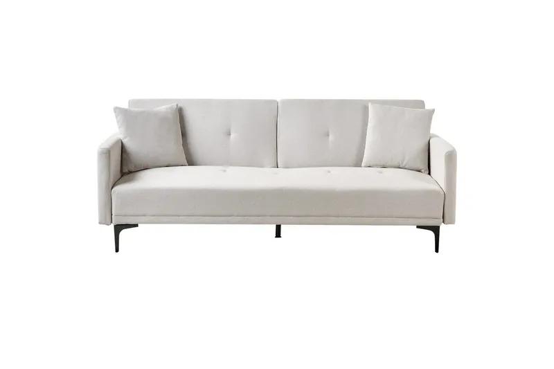 Bäddsoffa Beliani Lucan Beige, svart Beige, Beige