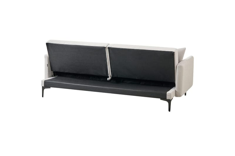 Bäddsoffa Beliani Lucan Beige, svart Beige - Beige - Møbler - Sofaer - Sofagrupper