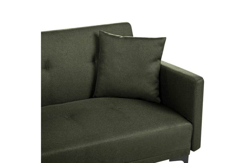 Bäddsoffa Beliani Lucan Beige, svart Green||Black - Møbler - Sofaer - 2 personers sofa