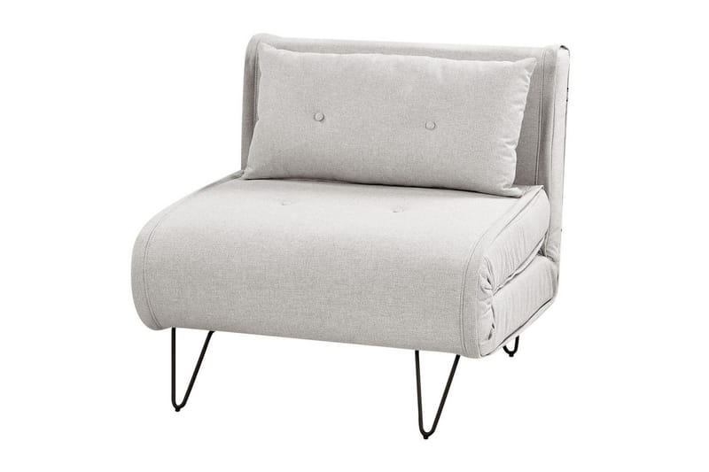 Bäddsoffa Beliani Vestfold Beige, svart Grey||Black - Møbler - Sofaer - Sovesofaer