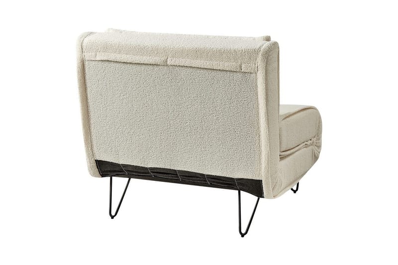 Bäddsoffa Beliani Vestfold Beige, svart Offwhite - Hvid - Møbler - Sofaer - Sovesofaer