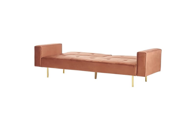 Bäddsoffa Beliani Visnes Brun, Guld NO_BRAND Brown||GOLD - Møbler - Sofaer - Sovesofaer