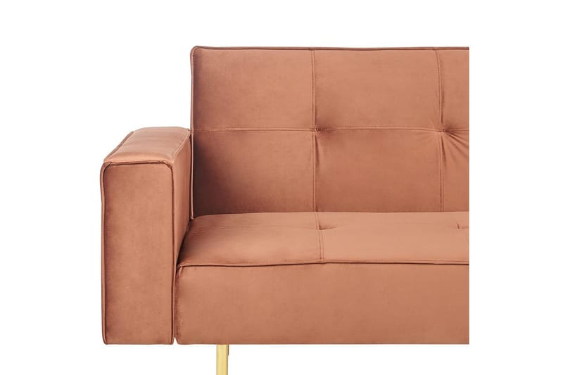 Bäddsoffa Beliani Visnes Brun, Guld NO_BRAND Brown||GOLD - Møbler - Sofaer - Sovesofaer