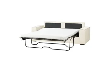 Bäddsoffa Beliani Vuokatti Brun White - Møbler - Sofaer - Sovesofaer