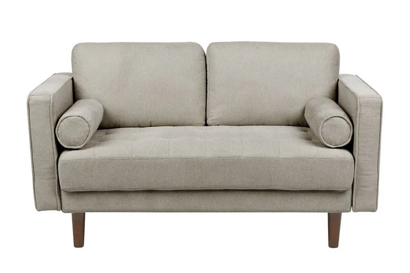 Babur Sofa 2-personers, Taupe/Mørkt træ