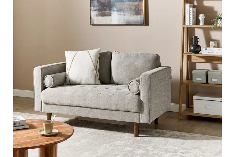 Babur Sofa 2-personers - Taupe/Mørkt træ - Møbler - Sofaer - 2 personers sofa