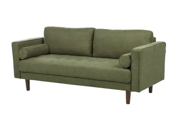 Babur Sofa 3-personers - Grøn/Mørkt træ - Møbler - Sofaer - 3 personers sofa