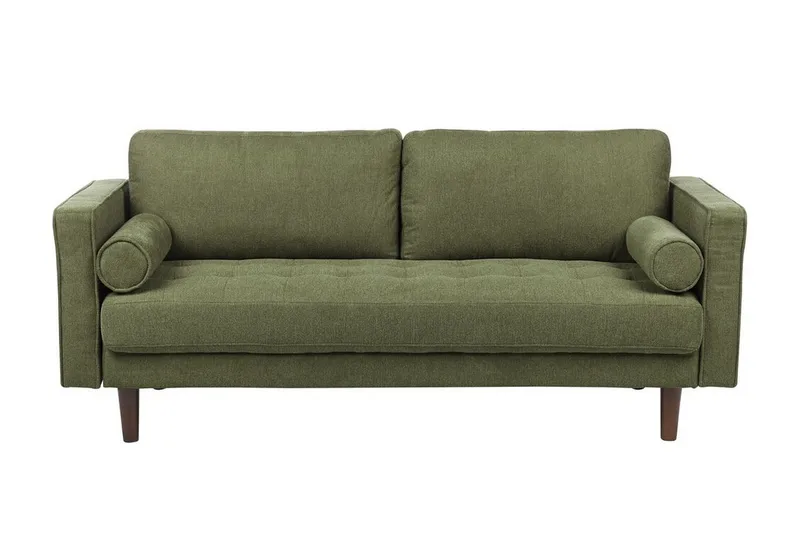 Babur Sofa 3-personers, Grøn/Mørkt træ