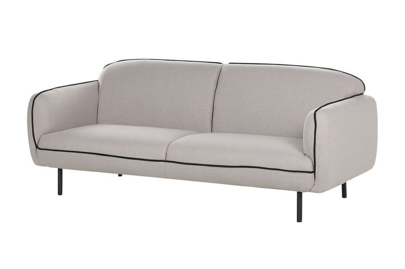 Balint 3-personers Dyb Buet Sofa i Stof med Paspoal - Grå - Møbler - Sofaer - 3 personers sofa