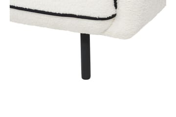 Balint 3-personers Dyb Buet Sofa i Bouclé med Paspoal - Hvid|Sort - Møbler - Sofaer - 3 personers sofa