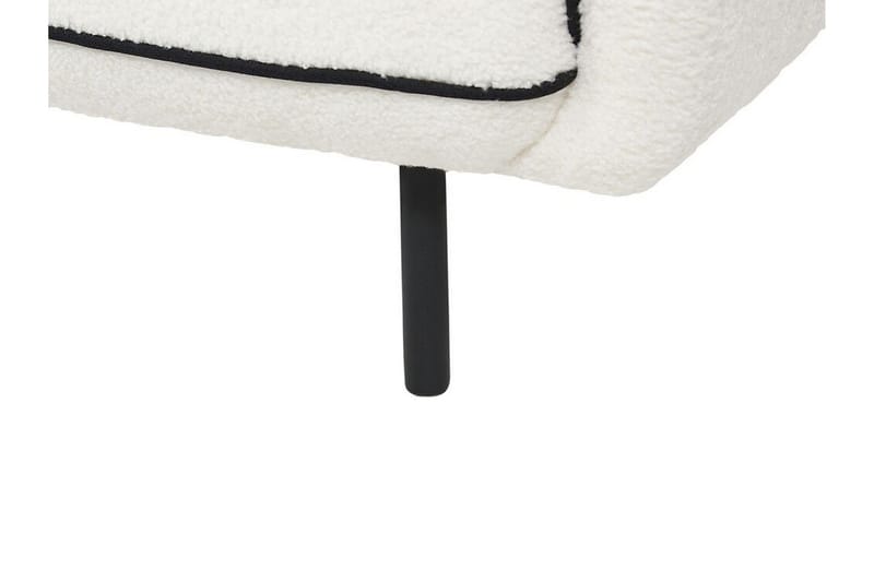 Balint 3-personers Dyb Buet Sofa i Bouclé med Paspoal - Hvid|Sort - Møbler - Sofaer - 3 personers sofa
