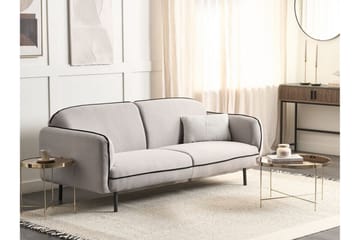 Balint 3-personers Dyb Buet Sofa i Stof med Paspoal - Grå - Møbler - Sofaer - 3 personers sofa
