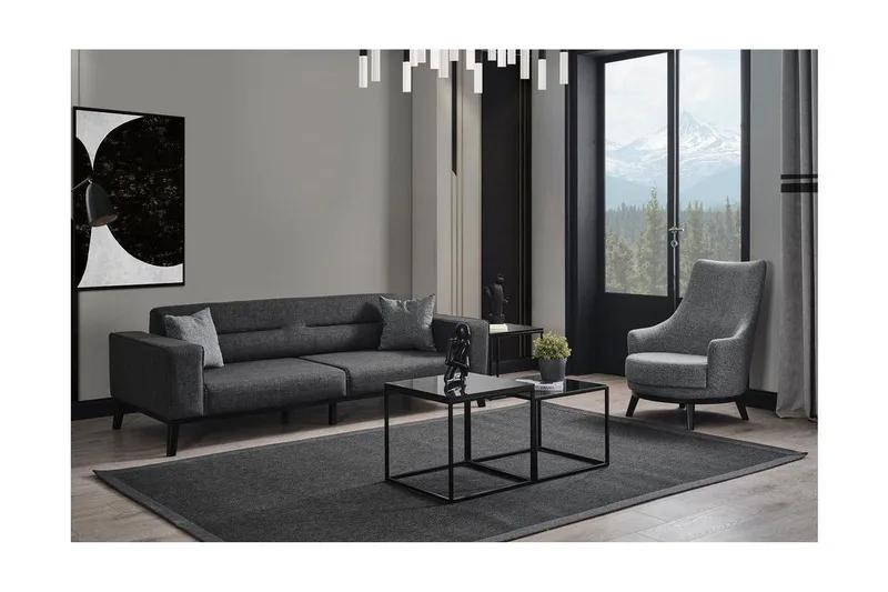 Banjo 4-personers Sovesofa - Antracit - Møbler - Sofaer - Sovesofaer