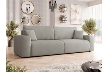 Barile Sovesofa 3-personers i Plys - Grå - Møbler - Sofaer - Sovesofaer