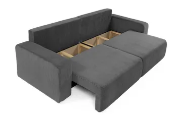 Barile Sovesofa 3-personers i Plys - Hvid - Møbler - Sofaer - Sovesofaer