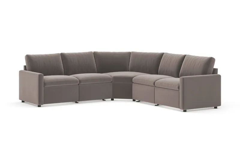 Barsele Hjørnesofa med Elektrisk Recliner 5-personers, Brun