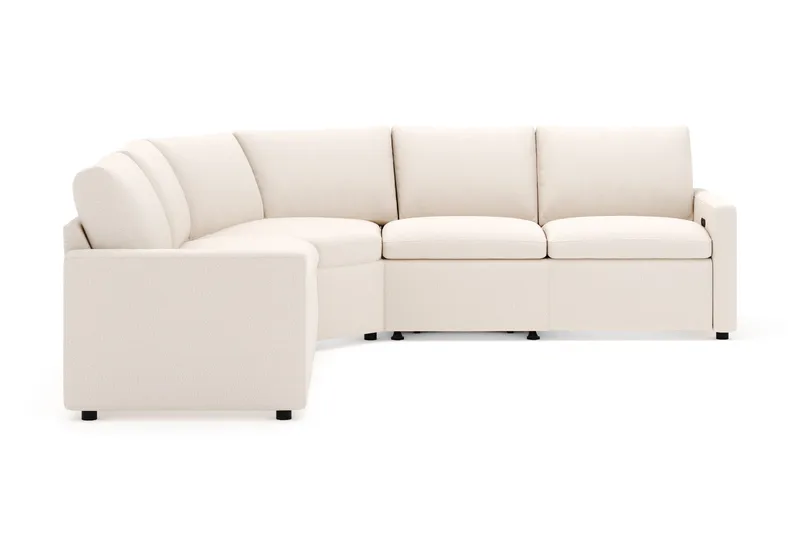 Barsele Hjørnesofa med Elektrisk Recliner 5-personers - Beige - Møbler - Sofaer - Recliner sofaer