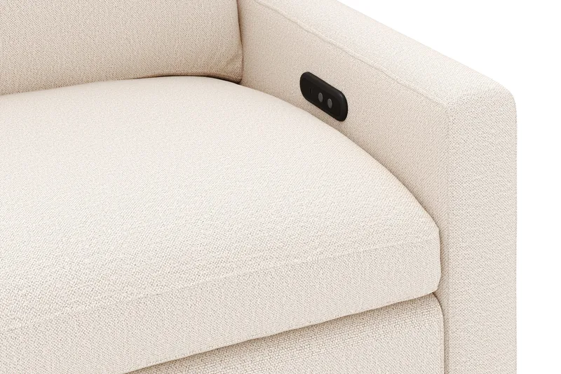 Barsele Hjørnesofa med Elektrisk Recliner 5-personers - Beige - Møbler - Sofaer - Recliner sofaer