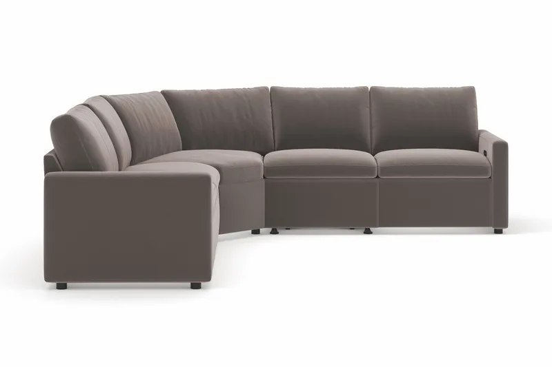 Barsele Hjørnesofa med Elektrisk Recliner 5-personers - Brun - Møbler - Sofaer - Recliner sofaer