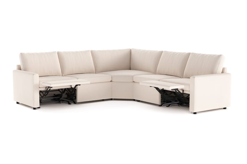 Barsele Hjørnesofa med Recliner 5-personers - Beige - Møbler - Sofaer - Recliner sofaer