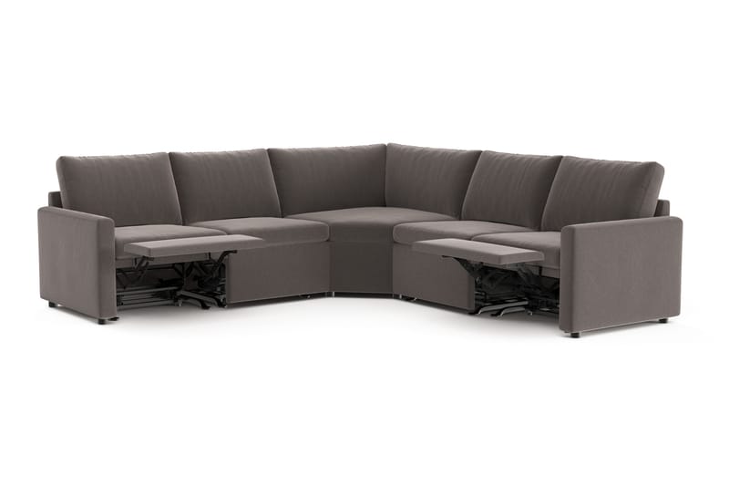 Barsele Hjørnesofa med Recliner 5-personers - Brun - Møbler - Sofaer - Recliner sofaer
