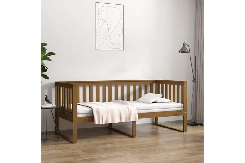 beBasic daybed 100x200 cm massivt fyrretræ gyldenbrun - Brun - Møbler - Sofaer - Daybed