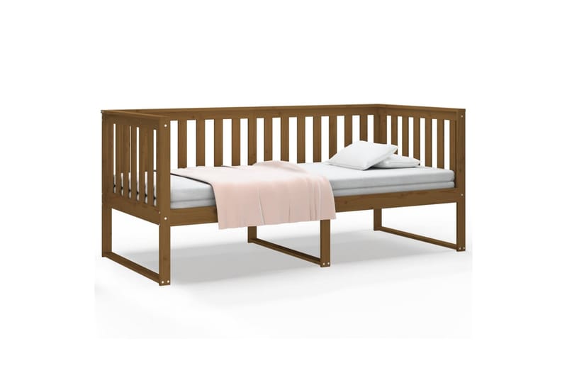 beBasic daybed 100x200 cm massivt fyrretræ gyldenbrun - Brun - Daybed