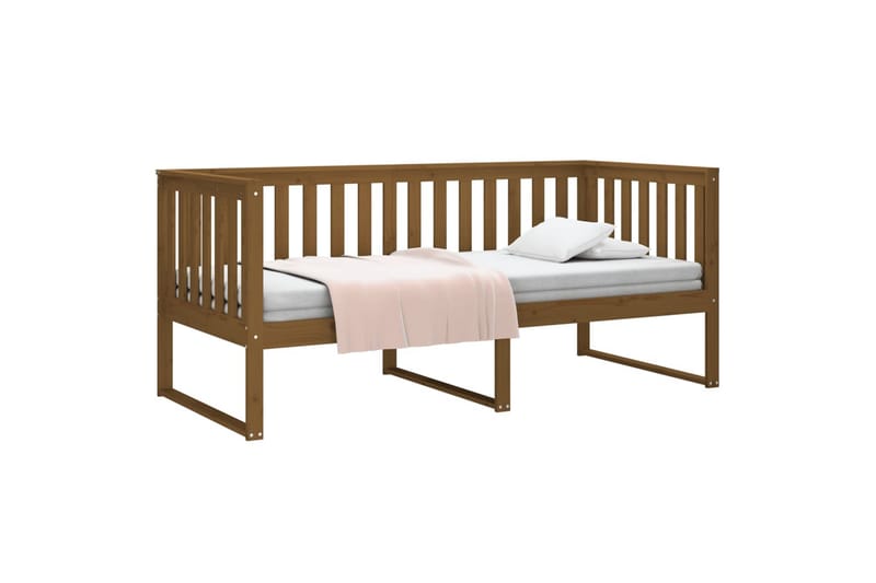 beBasic daybed 100x200 cm massivt fyrretræ gyldenbrun - Brun - Daybed