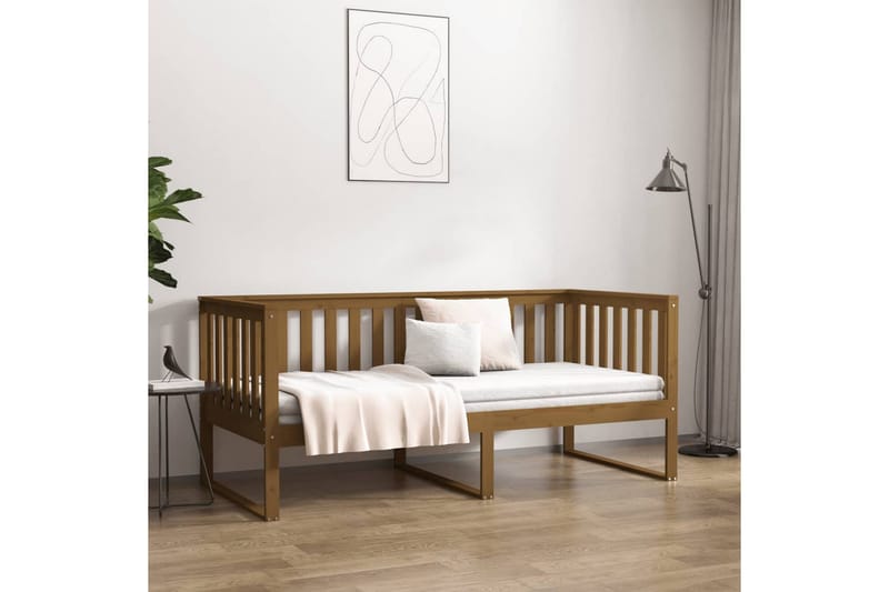 beBasic daybed 100x200 cm massivt fyrretræ gyldenbrun - Brun - Møbler - Sofaer - Daybed