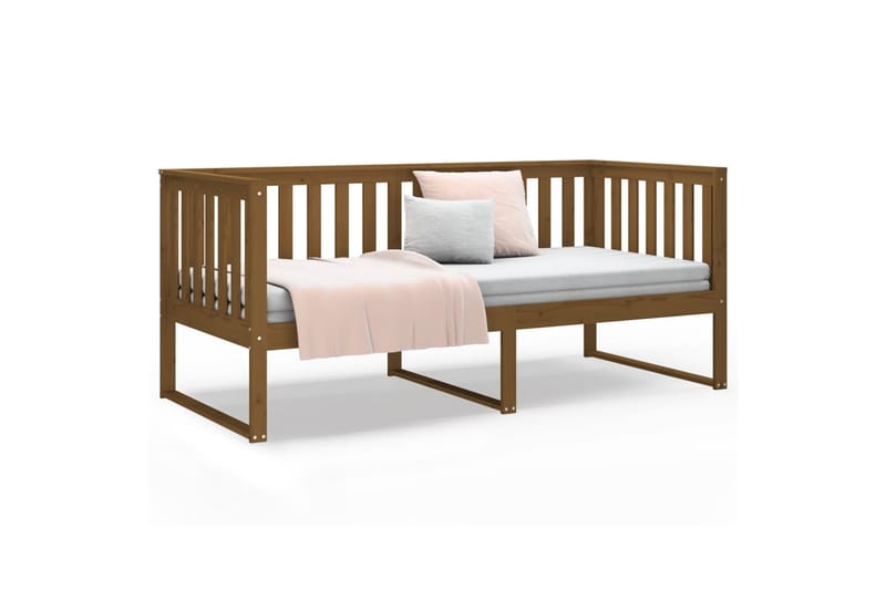 beBasic daybed 100x200 cm massivt fyrretræ gyldenbrun - Brun - Daybed