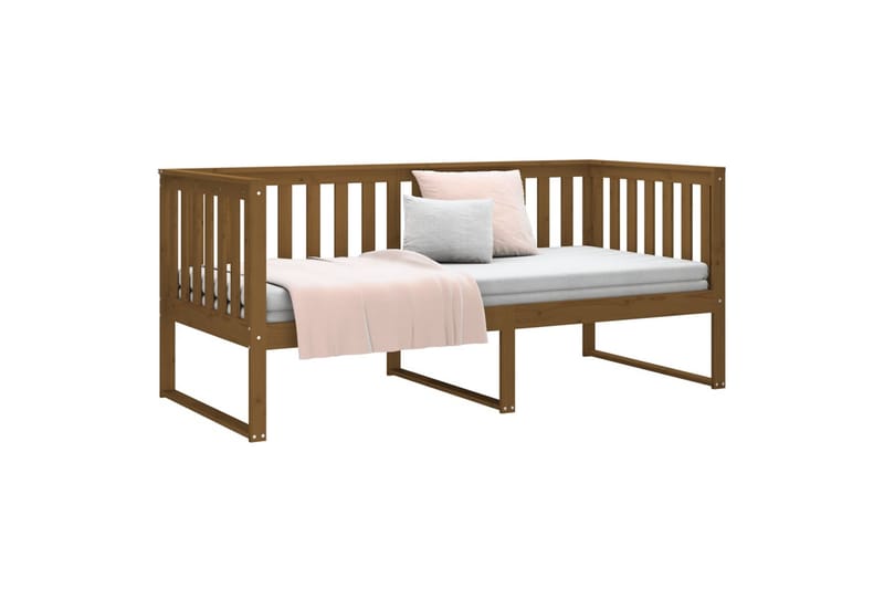 beBasic daybed 100x200 cm massivt fyrretræ gyldenbrun - Brun - Daybed