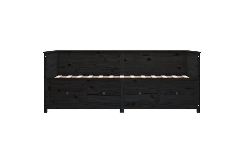 beBasic daybed 100x200 cm massivt fyrretræ sort - Sort - Daybed