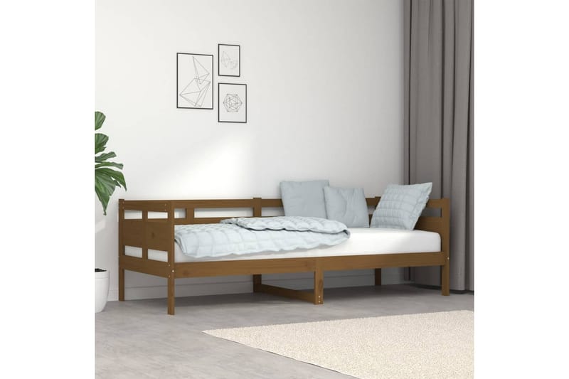 beBasic daybed 2x(80x200) cm massivt fyrretræ gyldenbrun - Brun - Daybed