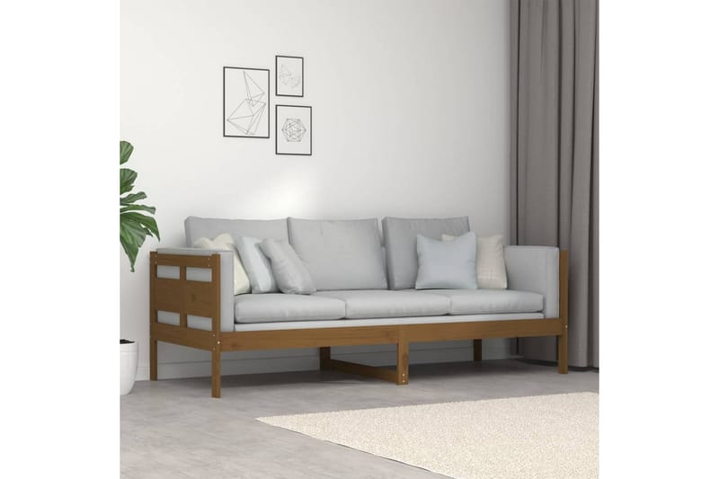 beBasic daybed 2x(80x200) cm massivt fyrretræ gyldenbrun - Brun - Daybed