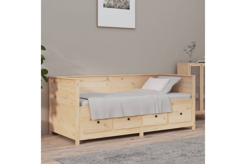 beBasic daybed 75x190 cm massivt fyrretræ - Brun - Daybed