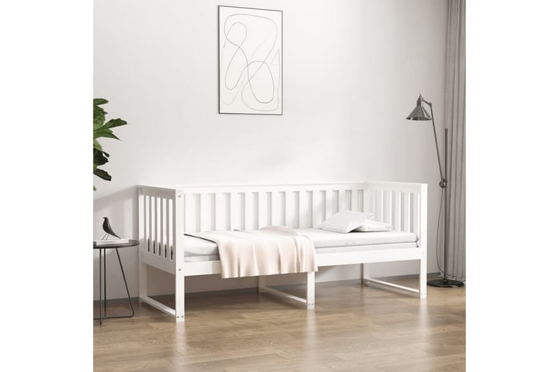 beBasic daybed 75x190 cm massivt fyrretræ hvid - Hvid - Daybed