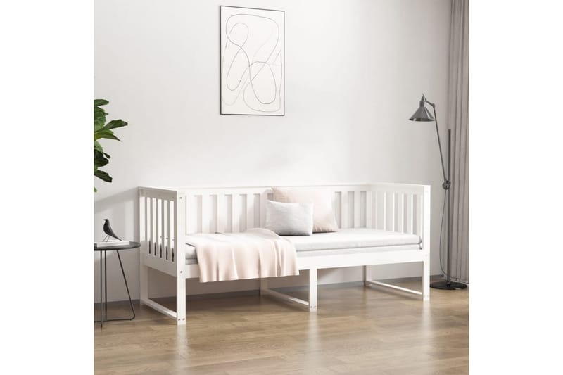 beBasic daybed 75x190 cm massivt fyrretræ hvid - Hvid - Daybed