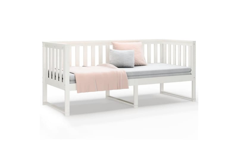 beBasic daybed 75x190 cm massivt fyrretræ hvid - Hvid - Daybed