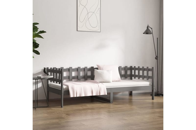beBasic daybed 80x200 cm massivt fyrretræ grå - GrÃ¥ - Møbler - Sofaer - Daybed