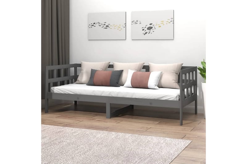 beBasic daybed 80x200 cm massivt fyrretræ grå - GrÃ¥ - Møbler - Sofaer - Daybed