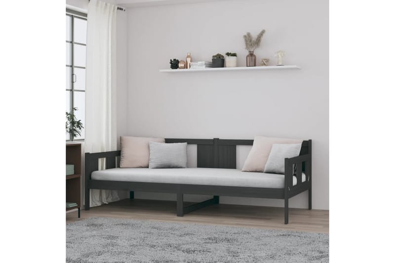 beBasic daybed 80x200 cm massivt fyrretræ grå - GrÃ¥ - Møbler - Sofaer - Daybed