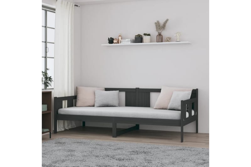 beBasic daybed 80x200 cm massivt fyrretræ grå - GrÃ¥ - Daybed