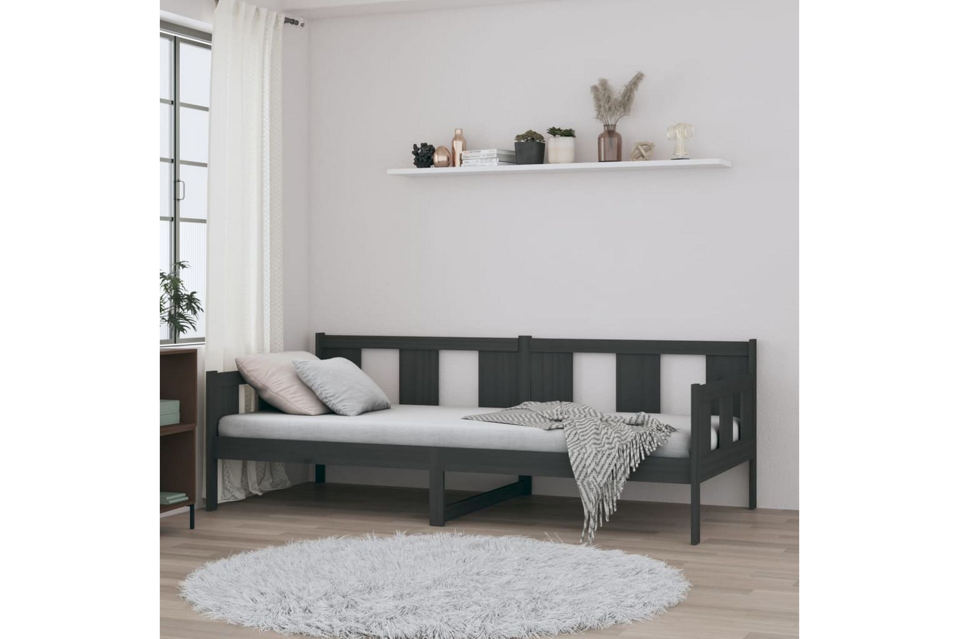 beBasic daybed 80x200 cm massivt fyrretræ grå - GrÃ¥ - Møbler - Sofaer - Daybed