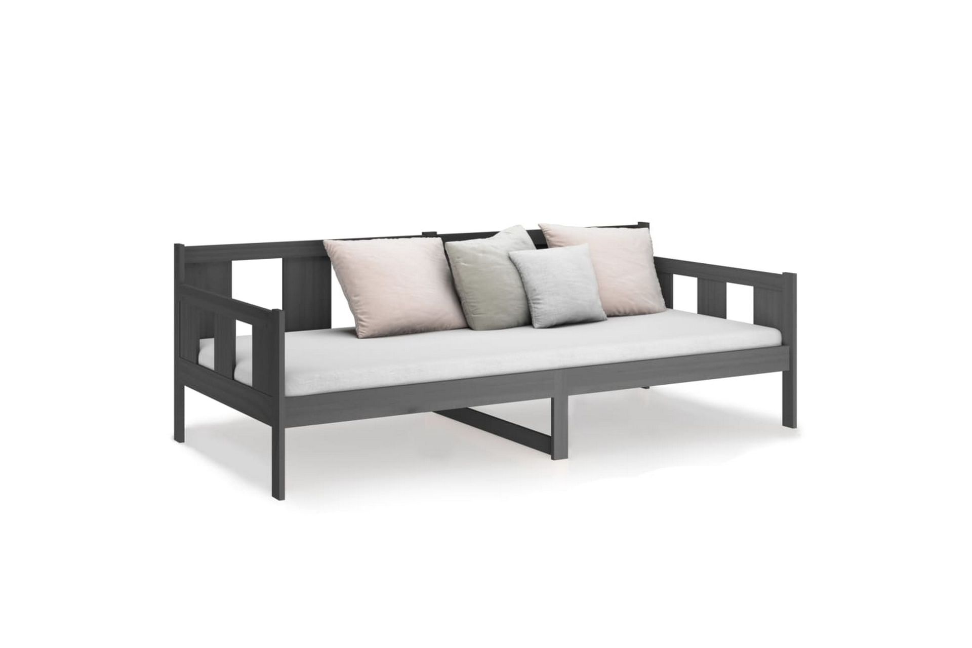 beBasic daybed 80x200 cm massivt fyrretræ grå - GrÃ¥ - Møbler - Sofaer - Daybed